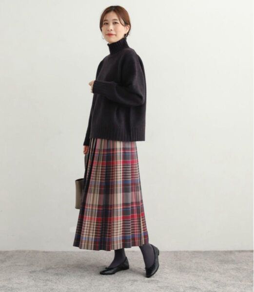アーバンリサーチドアーズ カラーチェックプリーツスカート ロングスカート