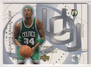 NBA PAUL PIERCE JERSEY 2002-03 ULTIMATE COLLECTION GAME-USED JERSEY No. 34 Upper DECK BASKETBALL ポール・ピアース ジャージカード