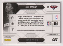 NBA JEFF TEAGUE AUTO 2009-10 PANINI Prestige DRAFT Class Logos Autograph BASKETBALL HAWKS /125 枚限定 ジェフ・ティーグ 直筆 サイン_画像2