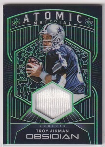 NFL Troy Aikman 2020 PANINI OBSIDIAN FOOTBALL Atomic Material Green PRIZM Dallas Cowboys /30枚限定 トロイ・エイクマン カウボーイズ