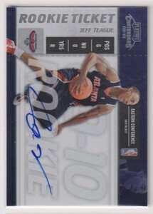 NBA JEFF TEAGUE On Card AUTO 2009-10 PLAYOFF CONTENDERS ROOKIE TICKET BASKETBALL ROOKIE CARD ジェフ・ティーグ 直書 サイン オート