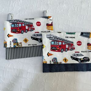 SALE価格 移動ポケット 働く車 車 くるま 消防車 パトカー ポケットポーチ