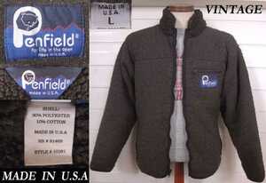 80s 90s ビンテージ Pen Field パイル地フリース zip ジャケット USAアメリカ製 VINTAGE レトロカーディガン patagonia モデル