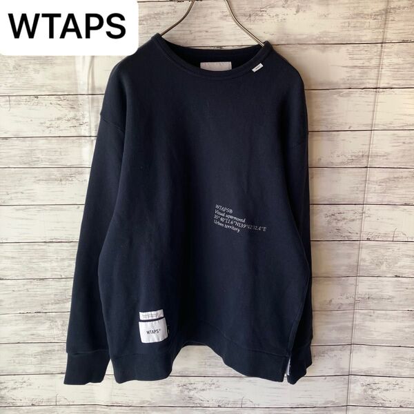 【希少】 WTAPS ダブルタップス スウェットトレーナー insect crew neck ネイビー 裏起毛
