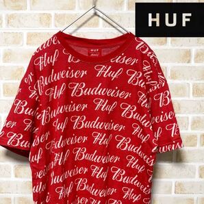 【激レア】HUF × Budweiser コラボ Tシャツ 総柄 サイズM