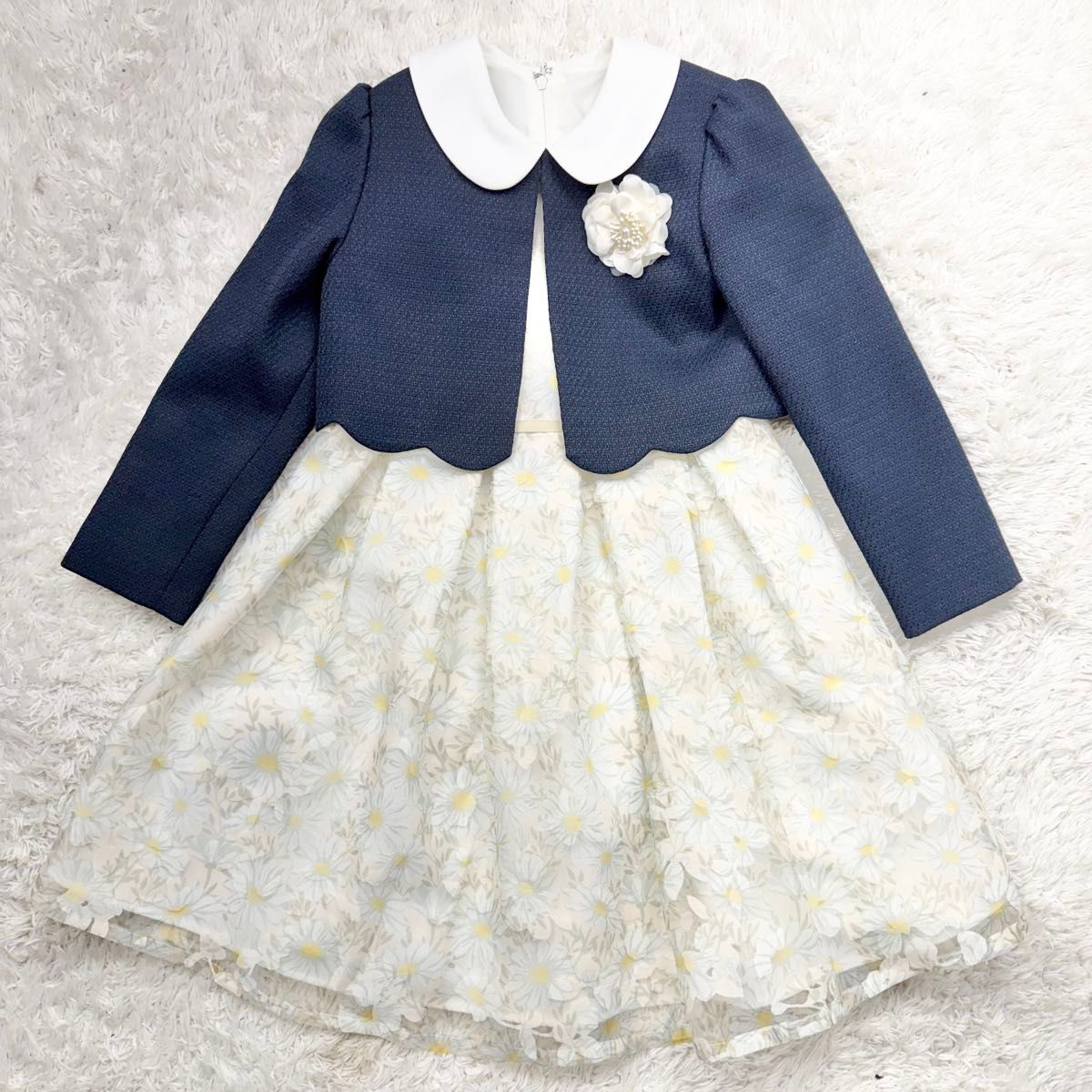 【美品】petit main 120 フォーマル 入学式 卒園式 セットアップ