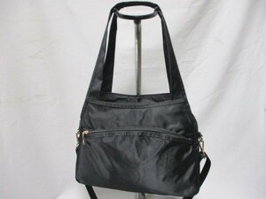 SATTACHERA　2wayバッグ◇ハンド・ショルダー　BK　斜め掛け　W32.5cm