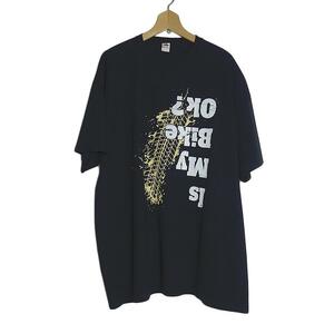 大きいサイズ Tシャツ 新品 プリントTシャツ デッドストック メンズ 2XLサイズ FRUIT OF THE LOOM 黒 #2264