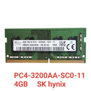 SKhynix DDR4 4G 1Rx16 PC4-3200AA-SCO-11ノートPC用メモリ #5