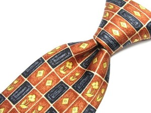 Tie Rack(タイラック)　シルクネクタイ　格子/花柄　イタリア製　849978C135R26