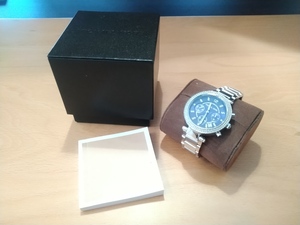 中古良品 Michael Kors マイケルコース PARKER パーカー 腕時計 レディース MK-6117 ステンレス ネイビー クリスタル クロノグラフ