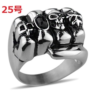 .. Scarpa nkPUNK готический циркон серебряное кольцо кольцо 25 номер 