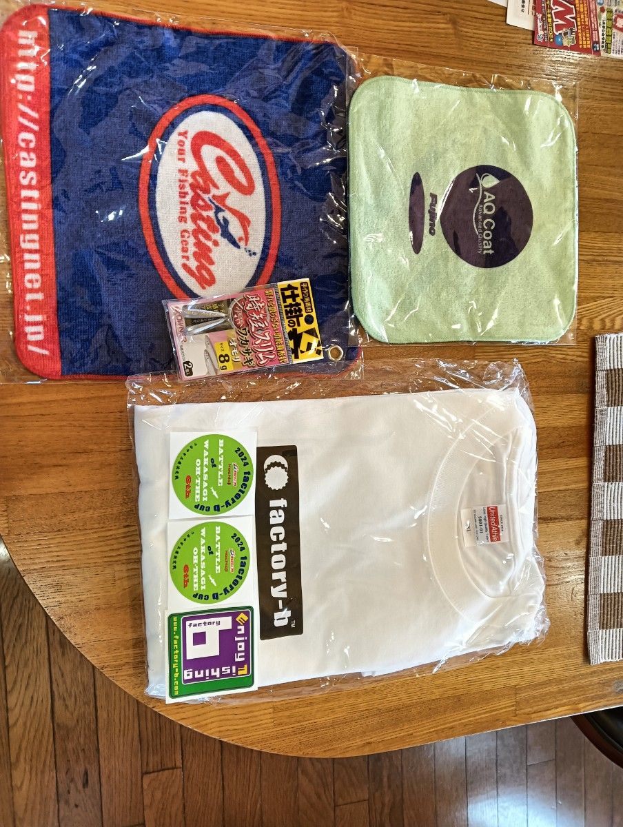 ファクトリービー　factory-b Tシャツ　　ステッカー　オモリ　ワカサギ　ダイワ　シマノ　バリバス　キャスティング　