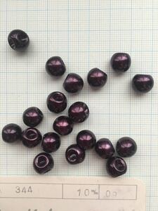 New　Mode 344　真珠　パール　09　濃い紫　10㎜　他に出品中の手芸品と同梱可　ボタン　昭和　ビンテージ　