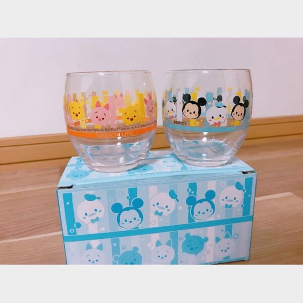 新品未使用!ディズニー ツムツム グラス ペアグラス