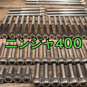 ステンレス製 ニンジャ400 EX400G 左右エンジンカバーボルト 合計28本 