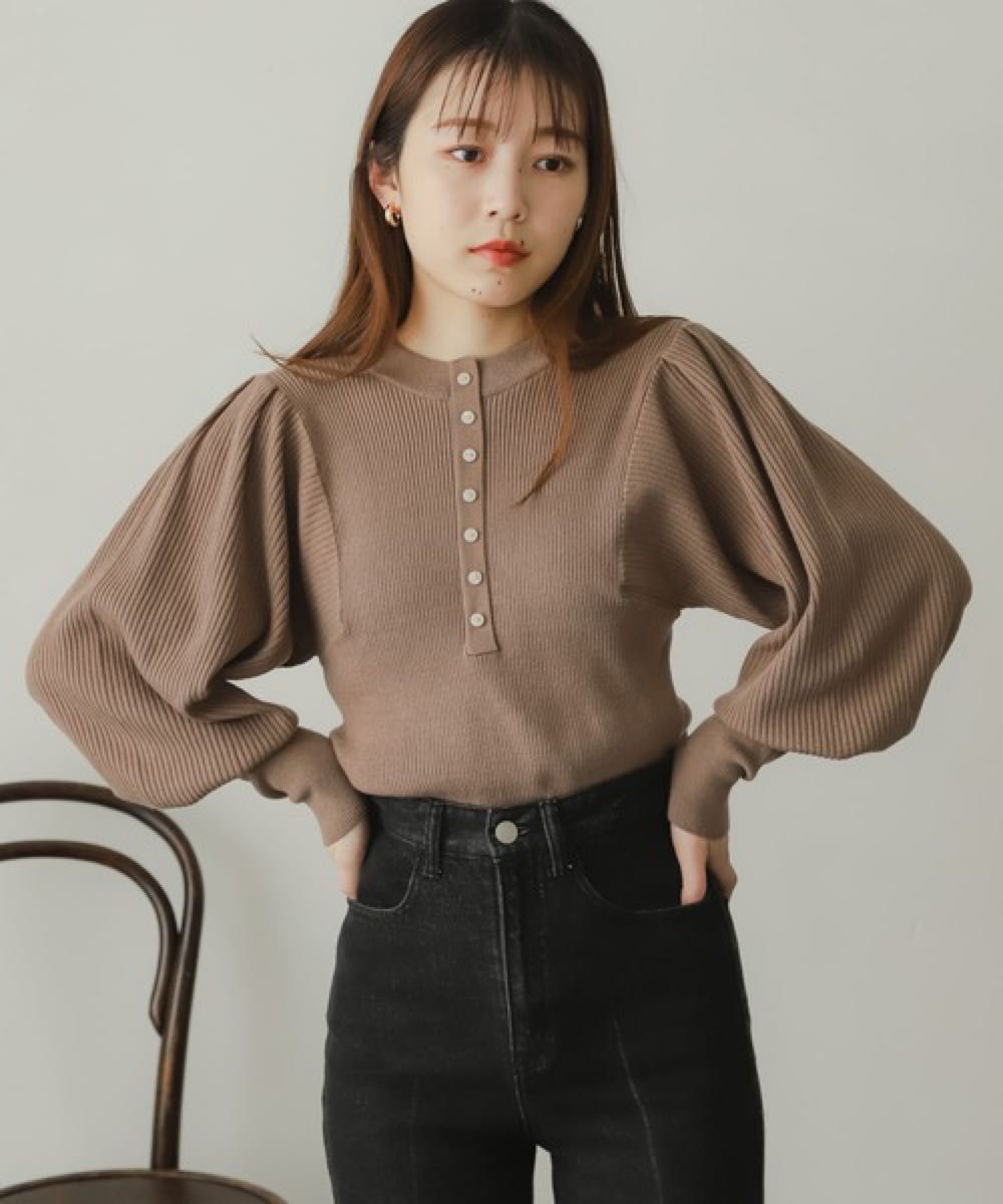 SENSE OF PLACE ストレッチマトンスリーブセーター