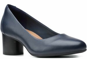  бесплатная доставка Clarks 27.5cm туфли-лодочки темно-синий голубой кожа кожа каблук офис платье для торжеств спортивные туфли балет ботинки RR25