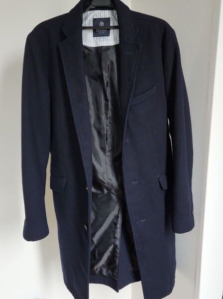 ナノユニバース メンズ チェスターコート ネイビー Mサイズ アウター