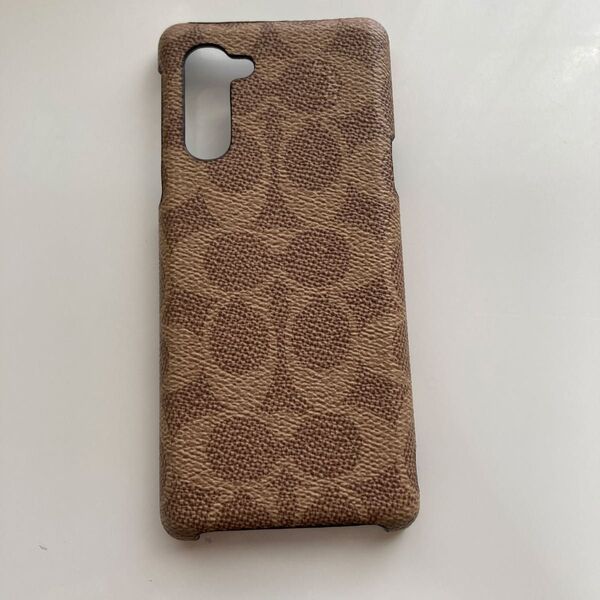 COACH スマホケース ブラウン(かんたんスマホ5Android