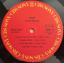 LP■SOUL/DISCO/PETER BROWN/SNAP/CBS/SONY 28AP 2963/国内84年ORIG 見本盤プロモ/PROMO OBI 極美/ディスコ CLASSIC名曲収/MADONNA HIT作曲_画像5