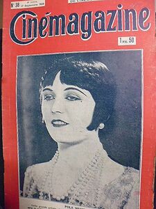 戦前仏文映画雑誌 cinemagazine 1926年　Septembre