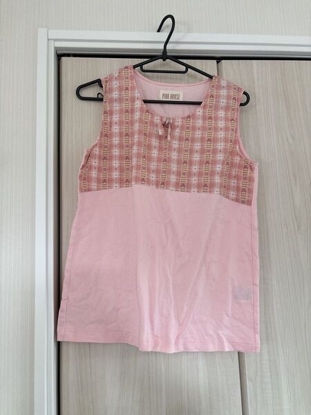 ピンクハウス PINKHOUSE タンクトップ クマ柄 Lサイズ ノースリーブ