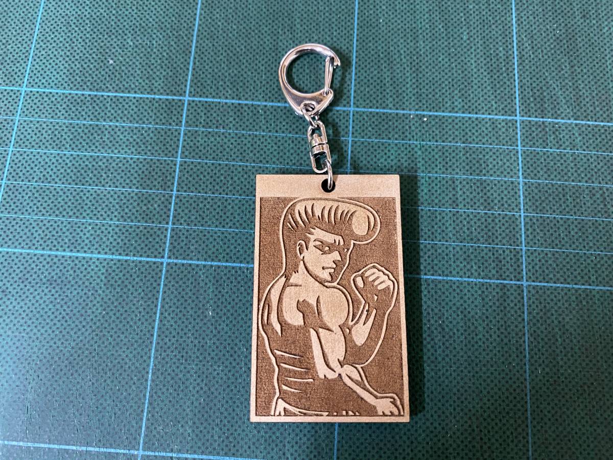 مصمم Technos Japan CG السابق السيد كون الرسم الأصلي Nekketsu Kōha Kunio-kun Riki MDF Sculpture Keychain Nekopos متوافق [R5-920], بضائع متنوعة, حلقة مفاتيح, صنع يدوي