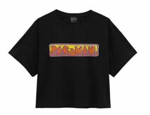 即決 新品 XL 黒 GU クロップドT(半袖)PAC-MAN Y+E ジーユー　パックマン　Tシャツ　ゆったりシルエット　綿　コットン レディース_画像1