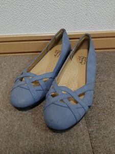 Плоские каблуки насосы 22,5 см светло-голубой [MAA-893]