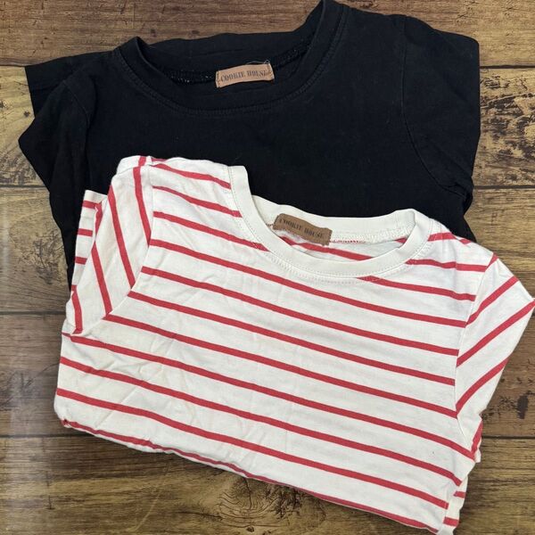 キッズ 長袖 カットソー 120 Tシャツ ボーダー