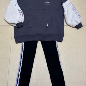 165㎝ ピンクラテ パーカー&スパッツ セット