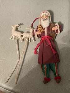  antique Santa Claus cell Lloyd reindeer 2 private person shape bisque doll. ...