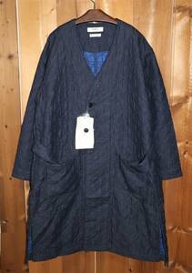 特価即決【新品】 FDMTL ★ INDIGO QUILT COAT (3/Lサイズ) ★ファンダメンタル インディゴ キルティングコート 税込定価4万3200円・日本製