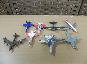 当時物 ジャンク品 マスダヤ ホットウィングス ダイキャスト 飛行機 8機セット ミニ Zylmex 零戦 BOEING TOMCAT ダイカスト