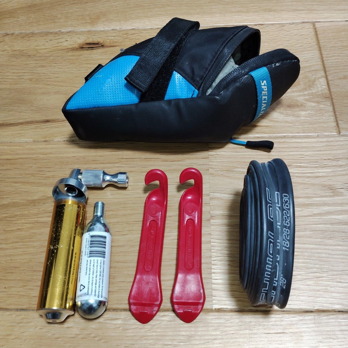 SPECIALIZED サドルバッグ 黒/青 自転車 ロード マウンテン バイク リペアキット レザイン 空気入れ