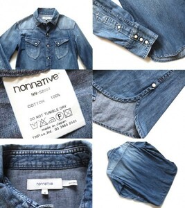 nonnative RANCHER SHIRT COTTON 6.5oz DENIM VW NN-S2003 LIGHT 0