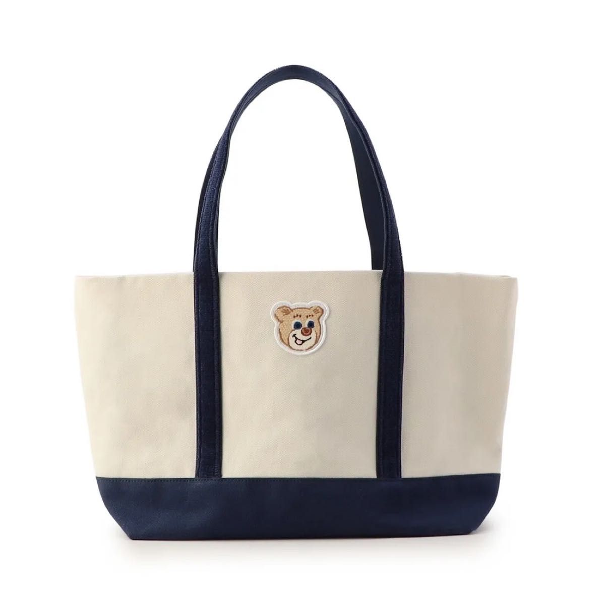 【FEILER】ラブラリーバイフェイラーオールドテディトートバッグ（アイボリー×ネイビー）WEB限定カラー【新品未使用タグ付き】大
