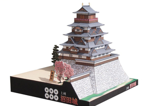 ** new goods restoration on . marsh hing rice field castle 1/300 scale paper craft **