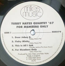 試聴●Tubby Hayes Quartet●キラーハードバップジャズ『Dear John B』ファンキー・ジャズ『Finky Minky』他最高の一枚_画像3