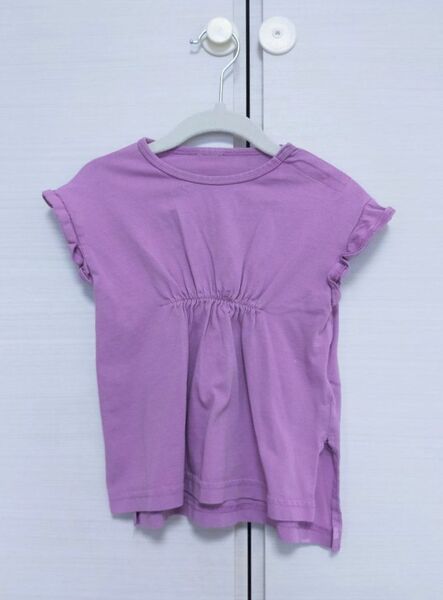 【キッズ】petit main|半袖|Tシャツ|パープル(紫)|90cm|