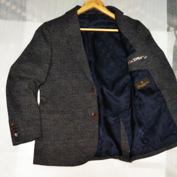 MEN'S BIGI メンズビギ Distinction ジャケット ウール混 グレー チェック M