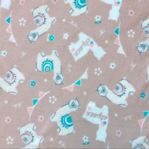 PY 新品 70×100 ハンドメイド 生地 アルパカ 柄 ボア 膝掛けB
