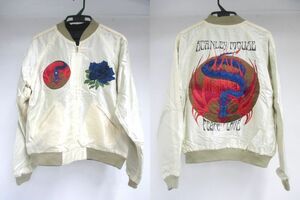 テーラー東洋 BONES AND ROSES×PEACE LOVE スタンリーマウス リバーシブルサテンスカジャン SIZE:M 中古 メンズ ∴WF1577