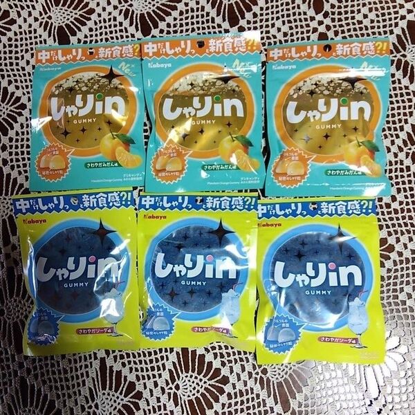 カバヤ しゃりinグミ さわやかみかん さわやかソーダ 6袋セット