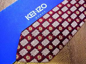 ♪№ｒ3036◆美品◆ケンゾー【KENZO】【刺繍・花】ネクタイ