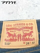 ◇ Levi's リーバイス 510 ウォッシュ加工 デニム ジーンズ パンツ サイズ28 インディゴ メンズ_画像3