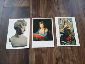 Art hand Auction ★Cartes postales de l'Exposition spéciale du Musée du Louvre 3 pièces★Inutilisées, Ouvrages d'art, Peinture, Collage, Le découpage de papier