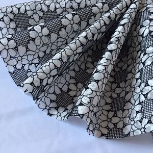 国産高級刺繍レース生地 刺繍レース 花柄 刺繍 二重レース生地 ハギレ