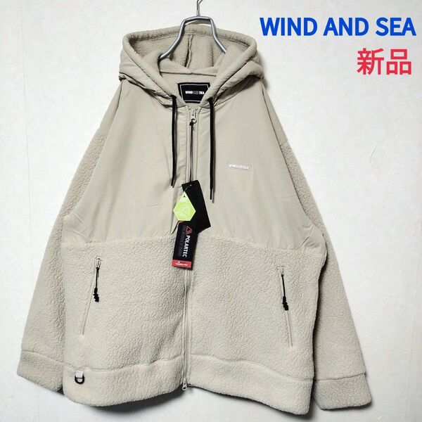 WIND AND SEA ボアフリースパーカー XL ほぼ新品 POLARTEC シェルパ ジャケット ウィンダンシー